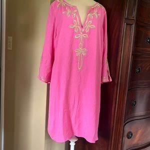 Lilly Pulitzer pink linen dress